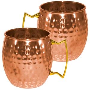 Copper hammered Cups.  Set of 2